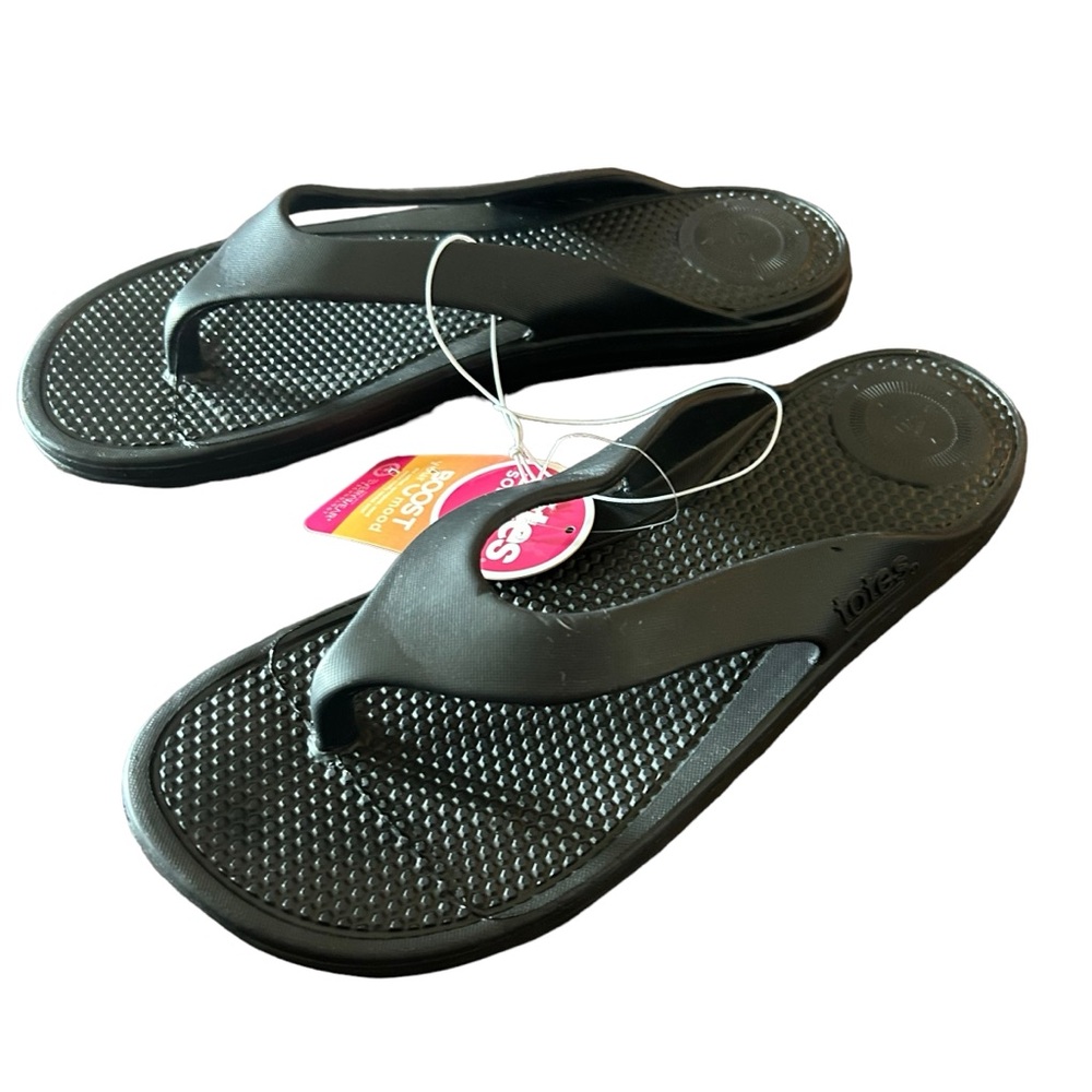 Totes Rubber Flip Flops NEW Size 11